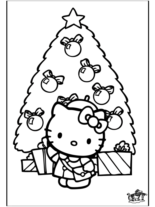 Plansa de colorat cu Hello Kitty 125 30